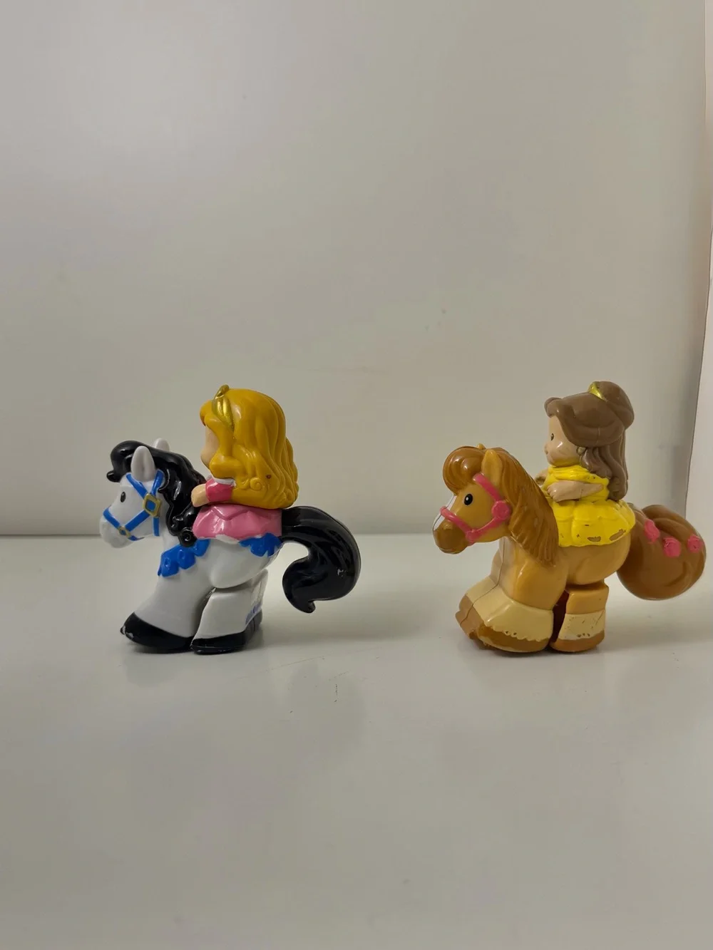 Disney Princess Aurora and bell Klip Klop Horse Little People Fisher Price toy